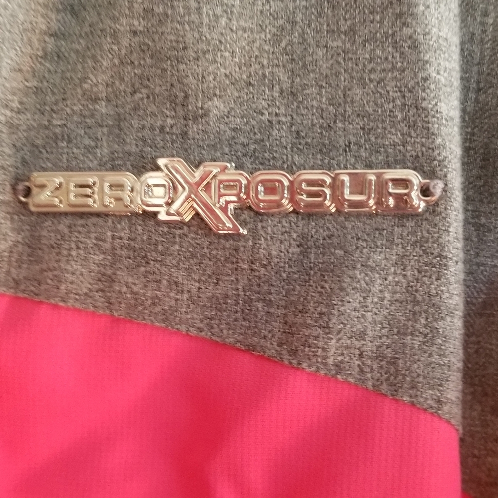 ZeroXposur womens pink & gray ski jacket coat size 14/16 - Picture 2 of 7